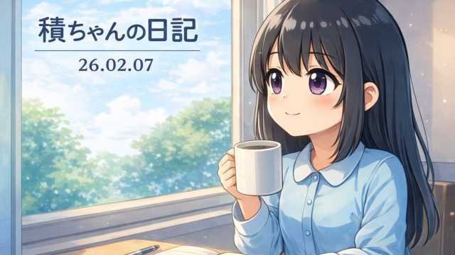 積ちゃんの日記 2026年2月7日 何も特別なことをしなかった一日
